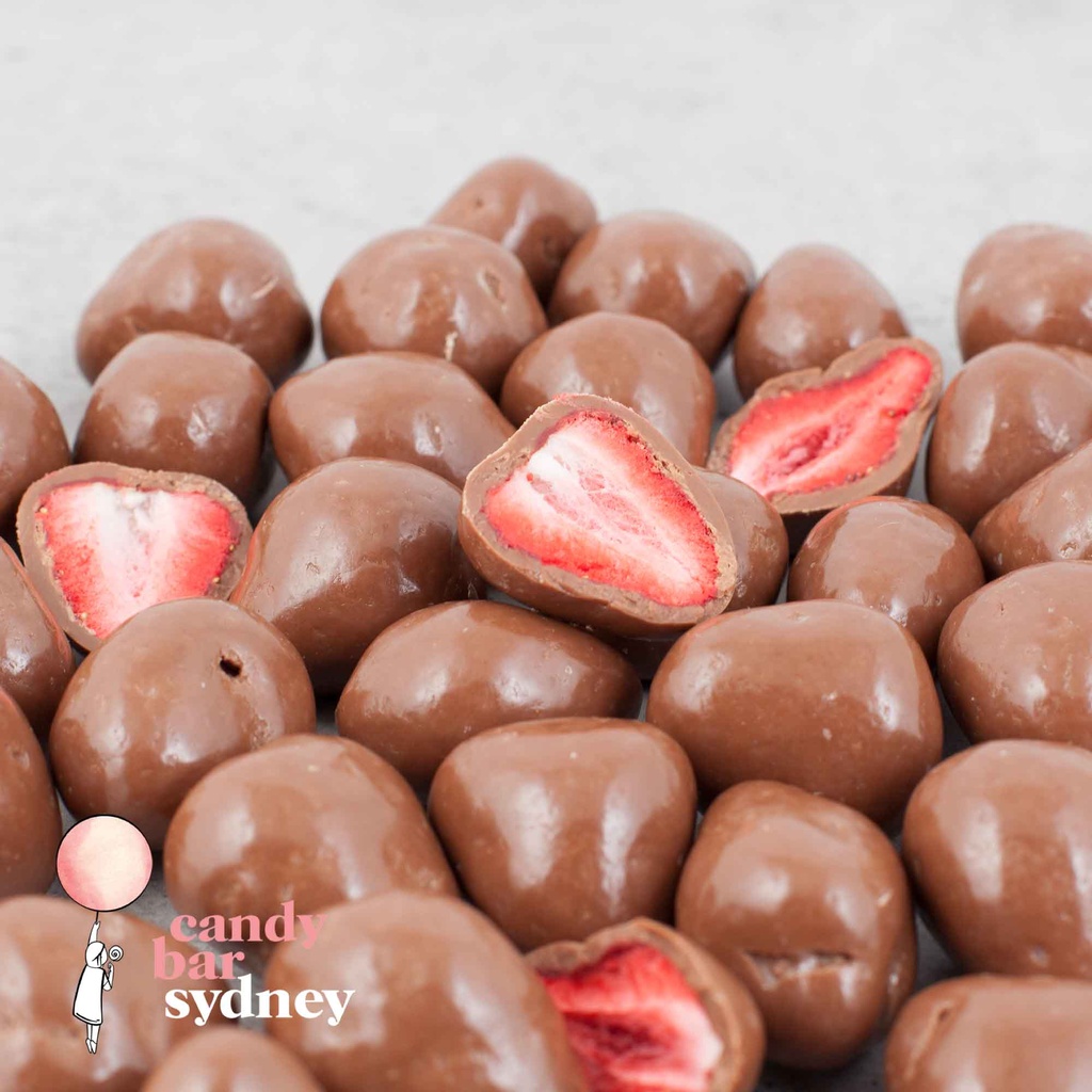 Belgian Milk Chocolate Strawberries Candy Bar Sydney